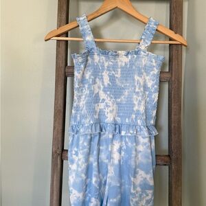 BCBG Light Blue Tye-dye Kids Romper